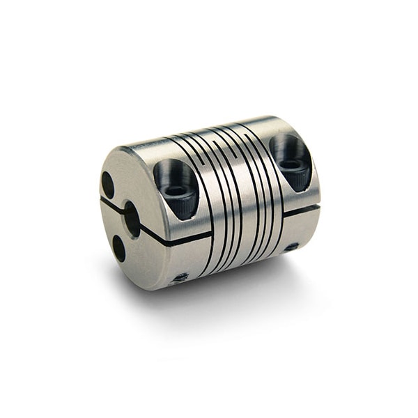 4-Beam Clamp Coupling, Bores 0.125"x0.125", OD 0.590", Stainless Steel